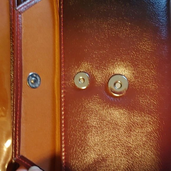 Large two toned Brown & Burgundy Crocodile Logo Wallet - Picture 5 of 10